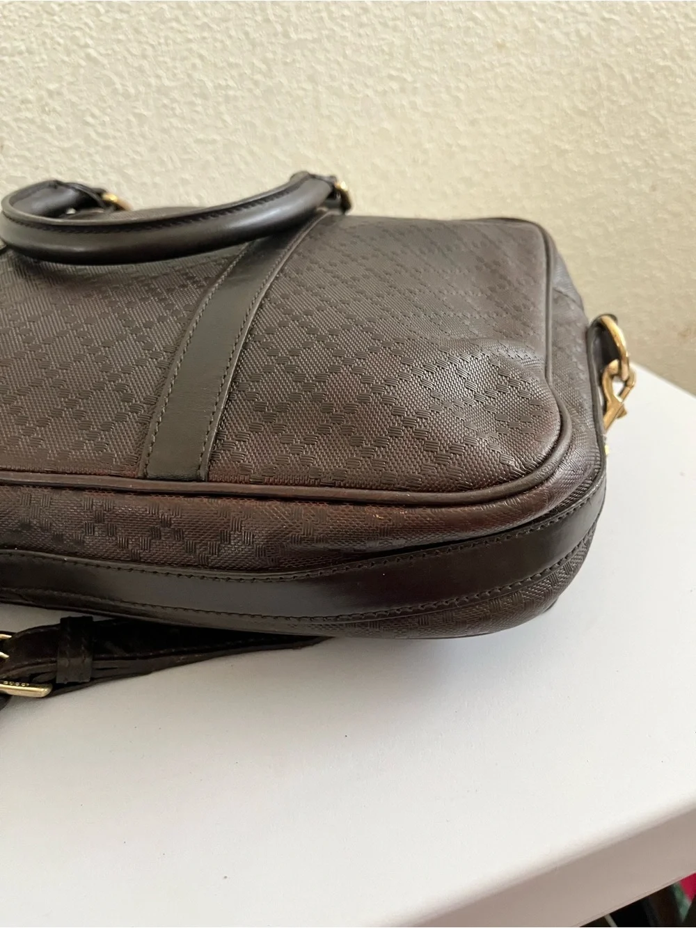 Gucci leather briefcase